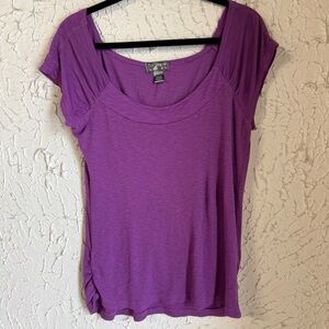 One Step Ahead Purple Short Sleeve Top